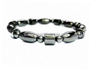 Magnet Clasp - 18cm Hematite Stone Beaded Bracelet